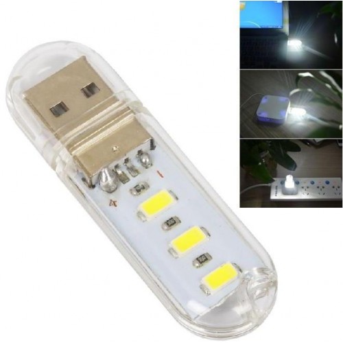 USB LED lampička 5V studená bílá