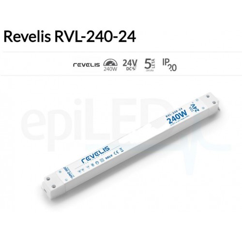 REVELIS Nábytkový LED napájecí zdroj 240W 10A 24V
