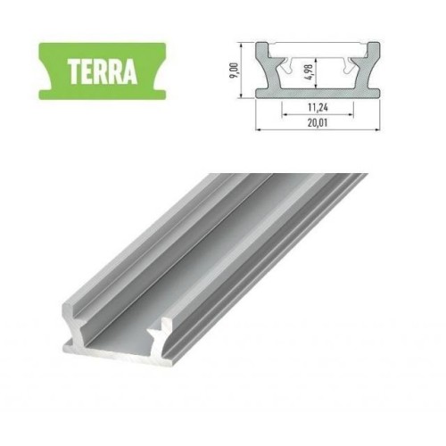 Hliníkový profil LUMINES TERRA 3m pro LED pásky, stříbrný