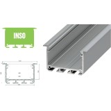 Hliníkový profil LUMINES INSO 1m pro LED pásky, stříbrný
