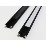 Hliníkový profil LUMINES B zápustný 3m pro LED pásky, černý