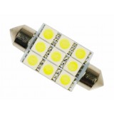 LED auto žárovka LED C5W 9 SMD 5050 39mm