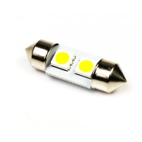 LED auto žárovka LED C5W 2 SMD 5050 TEPLÁ 31mm