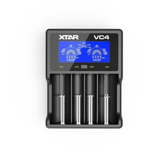 Universální nabíječka s LCD displejem XTAR VC4 pro různé typy baterií