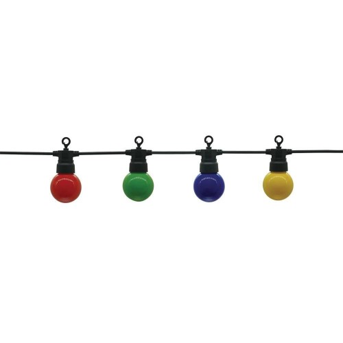 Černá Outdoor String Light Colorful Bulbs 20pc  6W