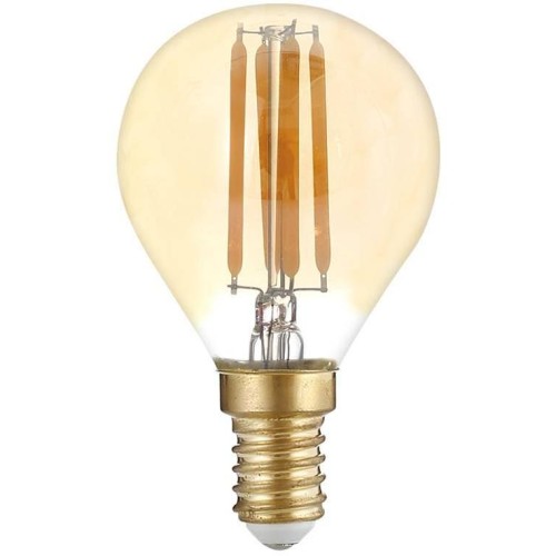 LED Žárovka Filament G45 E14 Golden Glass Stmívatelná 4W Teplá bílá