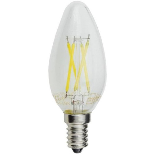 LED Filament Candle Žárovka C35 E14 4W Studená bílá