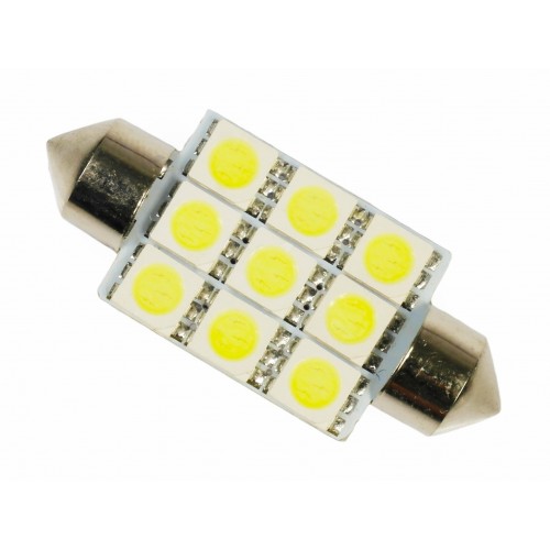 LED auto žárovka LED C5W 9 SMD 5050 36mm