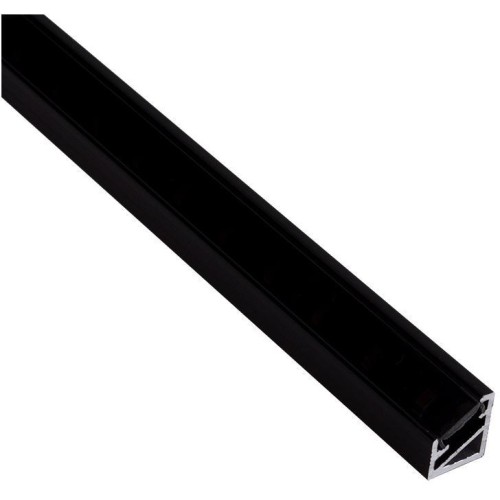Komplet hliníkový profil TRI-LINE MINI 2m pro LED pásky, černý + černý difuzor