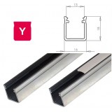 Hliníkový profil LUMINES Y 1m pro LED pásky, hliník