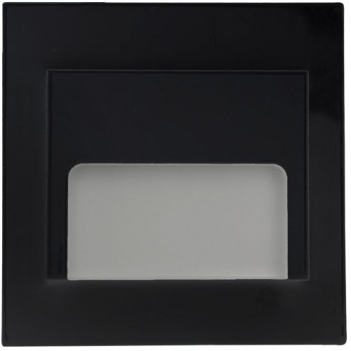 LED nástěnné schodišťové svítidlo ONTARIO černé 1,5W 9xSMD3014 12V DC studená bílá