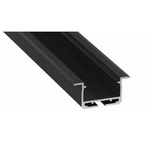 Hliníkový profil LUMINES inSileda zápustný 2m pro LED pásky, černý lakovaný