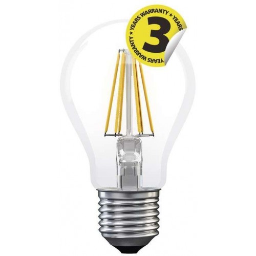 LED žárovka Filament A60 / E27 / 7 W (75 W) / 1 060 lm / teplá bílá